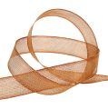 Fita decorativa com tiras de lurex cobre 25mm 20m | Floristik24.pt