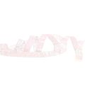Floristik24 Fita Deco rosa com fio Lurex prateado reforçado 10mm 20m