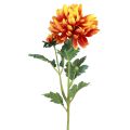 Floristik24 Flores artificiais decoração dálias flores artificiais laranja 62cm