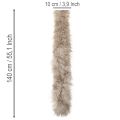 Fita de pele artificial, fita decorativa, longa, macia, 10x140cm, 3 peças | Floristik24.pt