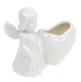 Floristik24 Figura decoração anjo com coração 9,5cm branco