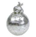 Floristik24 Figura decorativa sapo em bola de prata 8cm 4pcs
