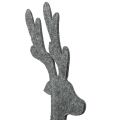 Floristik24 Figura decorativa veado feito de feltro cinza 60cm