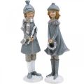Floristik24 Figuras Deco figuras infantis de inverno meninas Alt 19cm 2uds