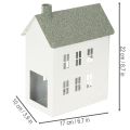 Casa decorativa de metal em formato de casinha com janelas e chaminé, 22 cm | Floristik24.pt
