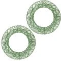 Floristik24 Guirlanda decorativa de arame verde para projetos DIY, 19 cm, 2 peças