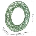 Guirlanda decorativa de arame verde para projetos DIY, 19 cm, 2 peças | Floristik24.pt