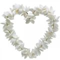 Floristik24 Coração de conchas, decoração marítima do Dia dos Namorados, coração decorativo de conchas, decoração do mar 34×34cm