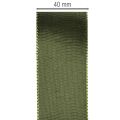 Fita de cetim para embrulho de presentes, fita de tafetá, verde, 40 mm de largura, 5 m de comprimento. | Floristik24.pt