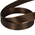 Fita de tafetá marrom para decoração de presentes festivos, 15 mm de largura, 10 m de comprimento. | Floristik24.pt