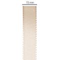 Fita decorativa de cetim, fita de tafetá bege, 15 mm, 50 m | Floristik24.pt