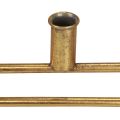 Floristik24 Anel decorativo com pé castiçal decoração em metal dourado Ø44,5cm