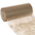 Floristik24 Rolo de decoração de mesa em tecido não tecido, 24 cm x 25 m, na cor marrom, para mesas festivas.