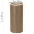 Rolo de decoração de mesa em tecido não tecido, 24 cm x 25 m, na cor marrom, para mesas festivas. | Floristik24.pt