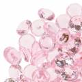 Floristik24 Pedras decorativas diamante acrílico rosa claro Ø1.2cm 175g para decoração de aniversário