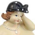 Floristik24 Figura decorativa de mulher gordinha, figura de senhora gorda, decoração de banheiro H23cm