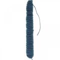 Floristik24 Cordão de feltro fio pavio azul escuro 55m