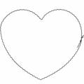 Floristik24 Corações de arame 20 cm anéis ondulados coroa de coração 10 unidades