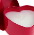 Floristik24 Vela perfumada em formato de coração rosa 7 cm x 3,5 cm 1p