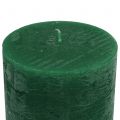 Velas sólidas verde escuro 60x100mm 4 un | Floristik24.pt