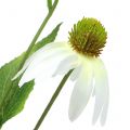 Floristik24 Flor Echinacea branco artificial 90cm