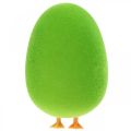 Floristik24 Decoração de ovo de Páscoa com pernas Decoração de ovo de Páscoa verde ovo H13cm 4 unidades