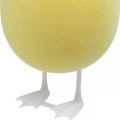 Floristik24 Ovo decorativo com pernas amarelas decoração de mesa figura decorativa ovo de Páscoa A25cm