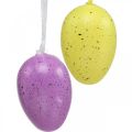 Floristik24 Ovo de páscoa para pendurar ovo de plástico cores sortidas H6cm 12 peças