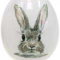 Floristik24 Motivo de coelho em pé de ovo decorativo, decoração de Páscoa, coelho em ovo Ø8cm A10cm conjunto de 4