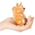 Esquilo sentado em miniatura para decoração de outono, 10 cm | Floristik24.pt
