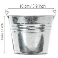 Balde Ø10cm A8cm 10 unidades. Zinco, brilhante. | Floristik24.pt