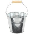 Floristik24 Balde Ø12cm A10cm 8 peças. Zinco, brilhante.