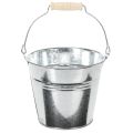 Floristik24 Balde Ø14cm A12cm 6 peças. Zinco, brilhante.