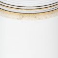 Fita decorativa elegante em moiré para guirlandas, 125 mm, branca com borda dourada - Fita decorativa de alta qualidade para arranjos florais e celebrações. | Floristik24.pt
