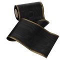 Fita decorativa elegante em moiré para coroas de flores, 175 mm, preta com borda perolada e trama de tafetá, fita decorativa para arranjos florais funerários, fita para laços, 25 m | Floristik24.pt