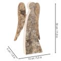 Figura de anjo feita de madeira com casca de bétula, 30 cm | Floristik24.pt