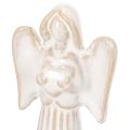 Conjunto de 3 peças com decoração de anjo para tigela, com pequena figura e suporte redondo para vela tealight de 10 cm. | Floristik24.pt