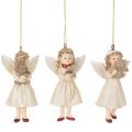 Floristik24 Enfeites decorativos de anjos para árvore de Natal, estilo vintage, 10 cm, conjunto de 3 peças.