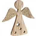 Floristik24 Decoração de mesa de madeira de anjo espalhada Natal 5cm 48p