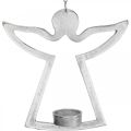 Floristik24 Porta-velas com anjo, decoração de vela para pendurar, metal prata Alt.20cm