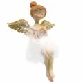 Floristik24 Deco ballerina angel edge assento Ø11,5 H15cm 2pcs