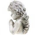 Floristik24 Anjo em oração, floricultura fúnebre, busto de figura de anjo, decoração de sepultura Alt.19cm L19.5cm