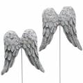 Floristik24 Plugue decorativo asas de anjo 10cm 3 un