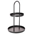 Floristik24 Bandeja decorativa redonda de metal com dois níveis, 58 cm
