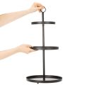 Suporte de servir redondo de metal com três níveis para decoração de mesa em vários níveis, 61 cm | Floristik24.pt