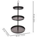 Suporte de servir redondo de metal com três níveis para decoração de mesa em vários níveis, 61 cm | Floristik24.pt