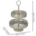 Bandeja decorativa de dois andares com alça, motivo de estrela, 49 cm | Floristik24.pt
