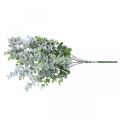 Floristik24 Ramo artificial de eucalipto nevado ramo decorativo de eucalipto Natal 48cm