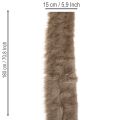 Guarnição de pele sintética para decoração e artesanato, 15x180cm, 2 peças | Floristik24.pt