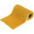 Floristik24 Fita de pele de pele sintética amarela para corredor de mesa de artesanato 15 × 150cm